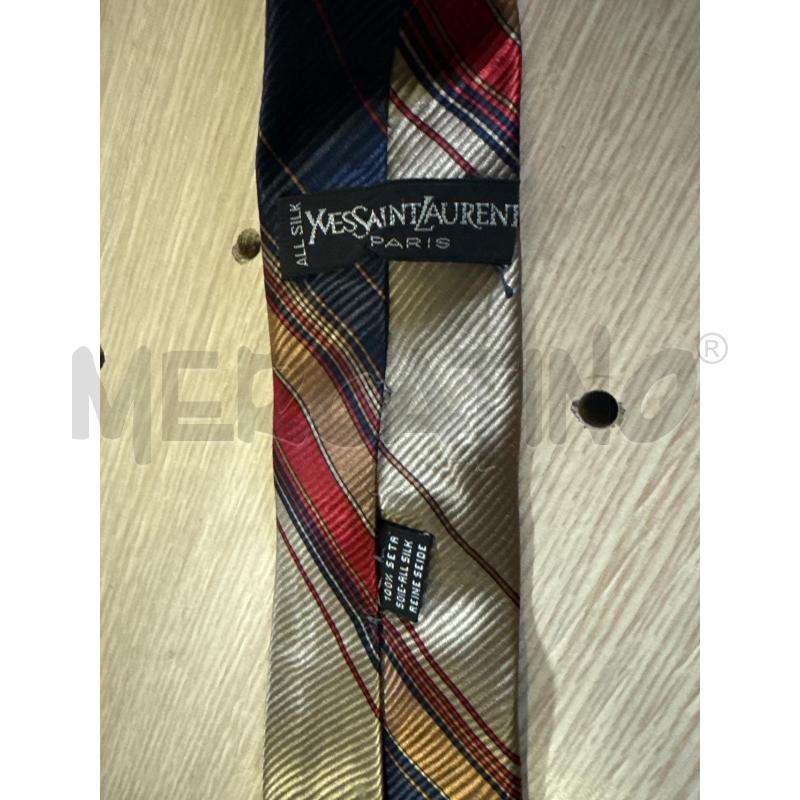 CRAVATTA YVESSAINTLAURENT BLU ORO | Mercatino dell'Usato Vinci - fraz. sovigliana 3