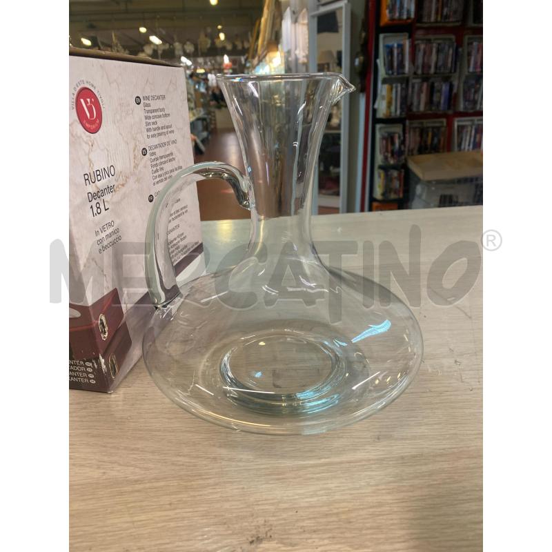 DECANTER RUBINO CON BRACCETTO NUOVO SCATOLA | Mercatino dell'Usato Vinci - fraz. sovigliana 2