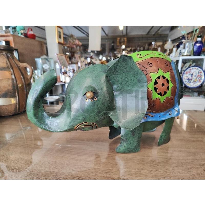 ELEFANTE METALLO VERDE | Mercatino dell'Usato Vinci - fraz. sovigliana 1