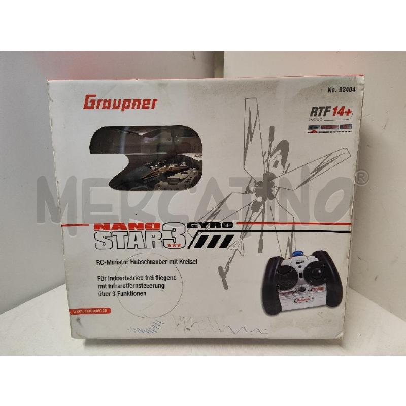 ELICOTTERO TELECOMANDATO NANO STAR 3 GYRO RFT 14 92404 | Mercatino dell'Usato Vinci - fraz. sovigliana 1