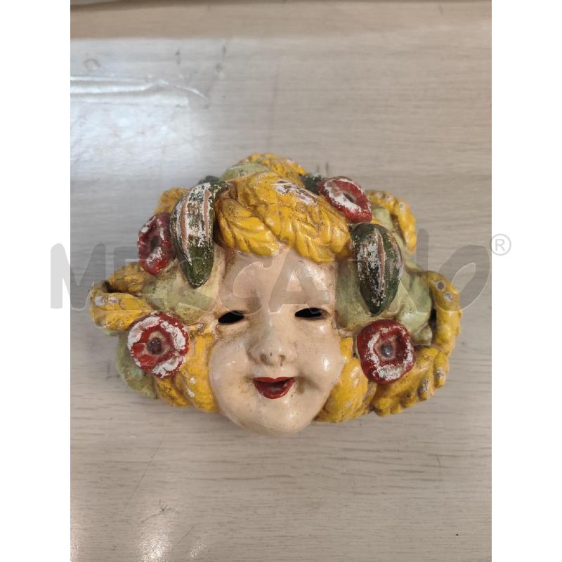 FACCINA TERRCOTTA DECORATA FOGLIE GIALLA FIORI ROSSI | Mercatino dell'Usato Vinci - fraz. sovigliana 1