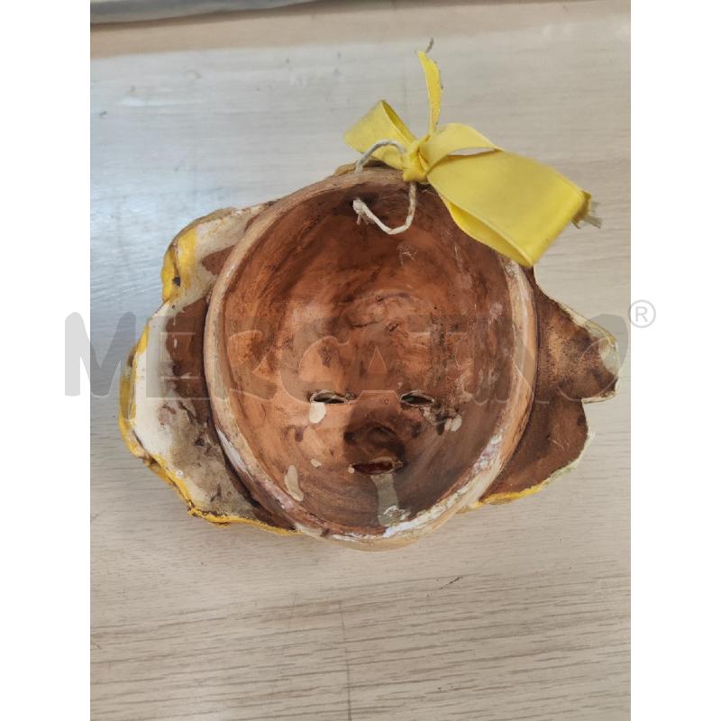 FACCINA TERRCOTTA DECORATA FOGLIE GIALLA FIORI ROSSI | Mercatino dell'Usato Vinci - fraz. sovigliana 2