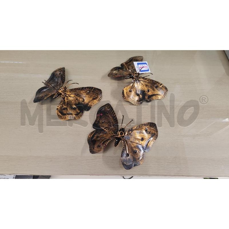 FARFALLE 3 PZ METALLO DECORATE | Mercatino dell'Usato Vinci - fraz. sovigliana 2