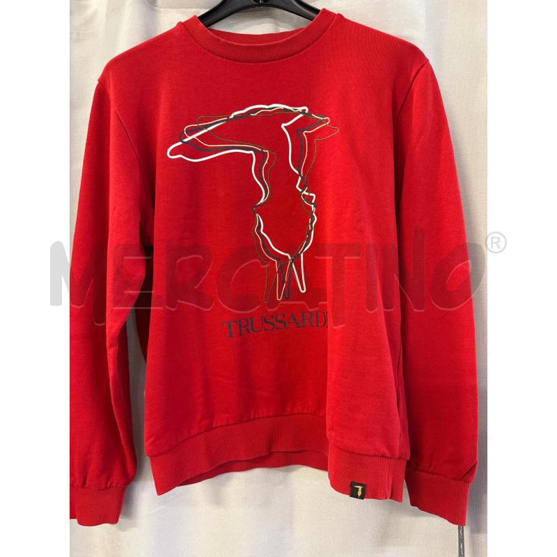FELPA BAMBINO TRUSSARDI ROSSA TG.16 PARICOLLO RICAMO | Mercatino dell'Usato Vinci - fraz. sovigliana 1