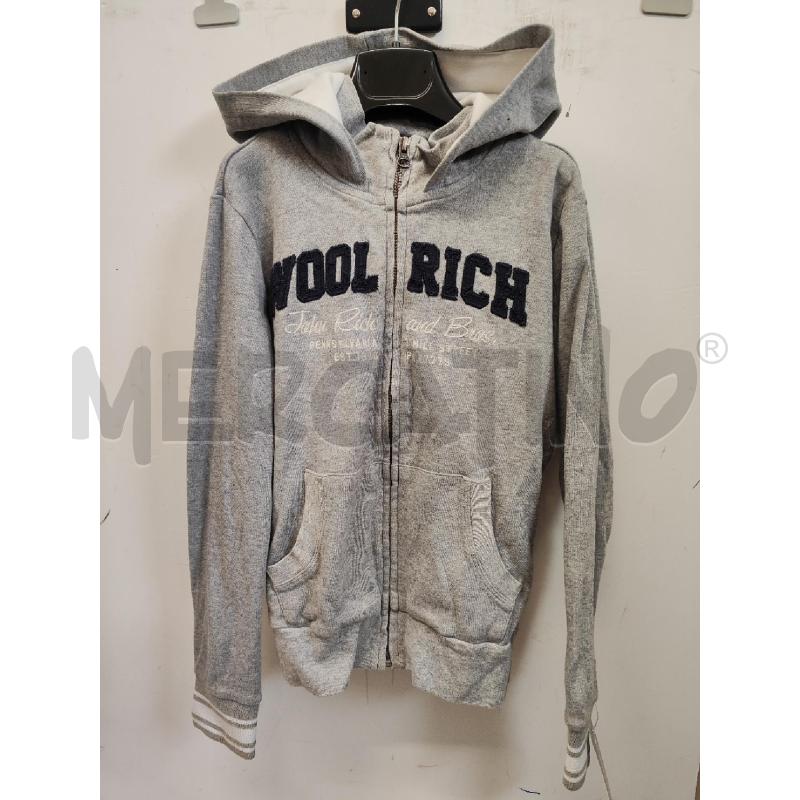 FELPA BAMBINO WOOLRICH GRIGIA ZIP TG.8 | Mercatino dell'Usato Vinci - fraz. sovigliana 1