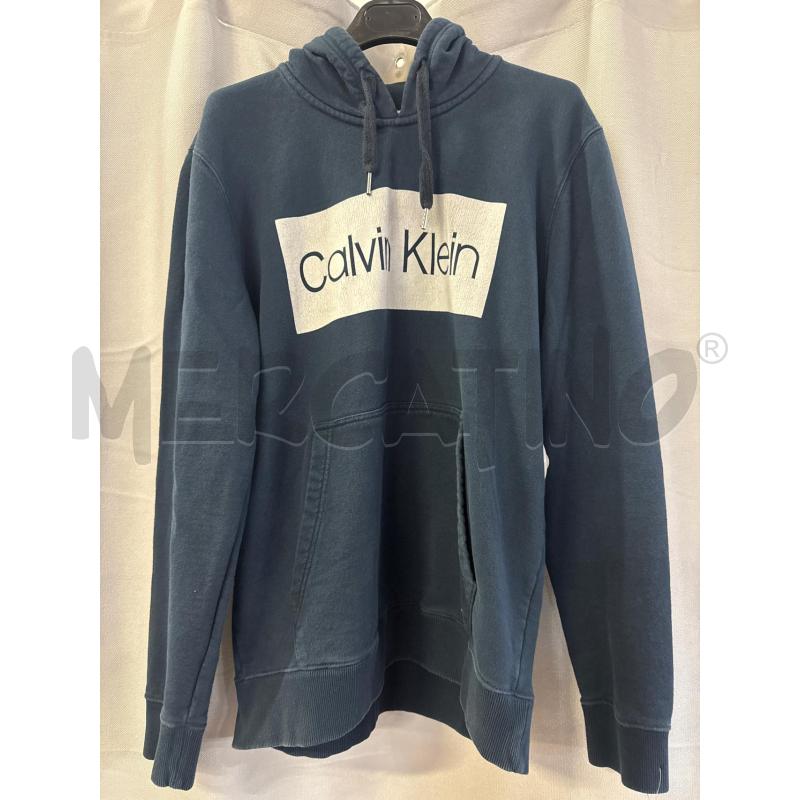FELPA CALVIN KLEIN BLU CAPPPUCCIO TG.L | Mercatino dell'Usato Vinci - fraz. sovigliana 1