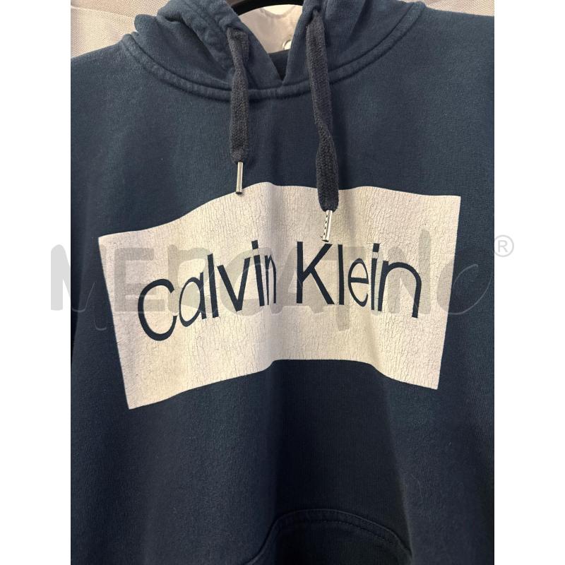 FELPA CALVIN KLEIN BLU CAPPPUCCIO TG.L | Mercatino dell'Usato Vinci - fraz. sovigliana 2