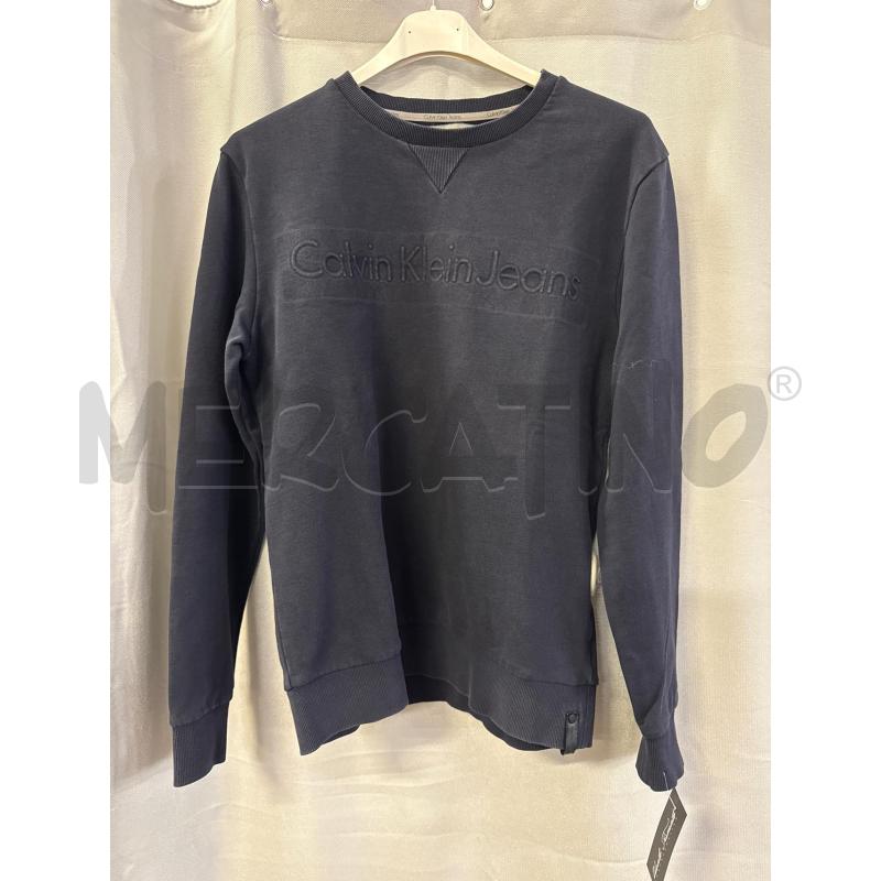 FELPA CALVIN KLEIN BLU PARICOLLO TG.M | Mercatino dell'Usato Vinci - fraz. sovigliana 1