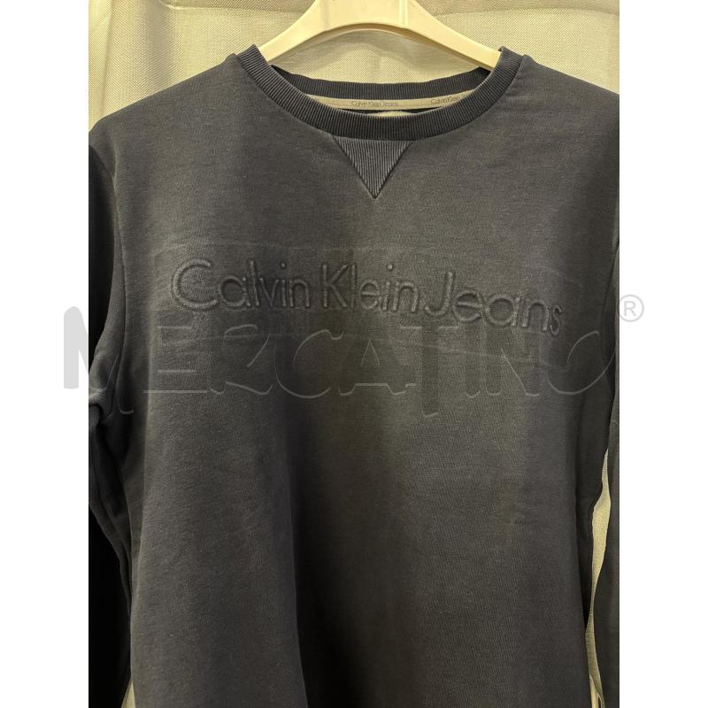 FELPA CALVIN KLEIN BLU PARICOLLO TG.M | Mercatino dell'Usato Vinci - fraz. sovigliana 2