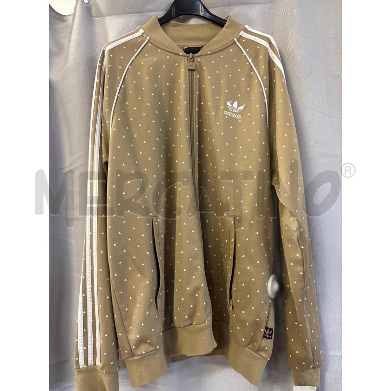 FELPA DONNA ADIDAS BEIGE TG.XL ZIP TRIANGOLINI BIANCHI | Mercatino dell'Usato Vinci - fraz. sovigliana 1
