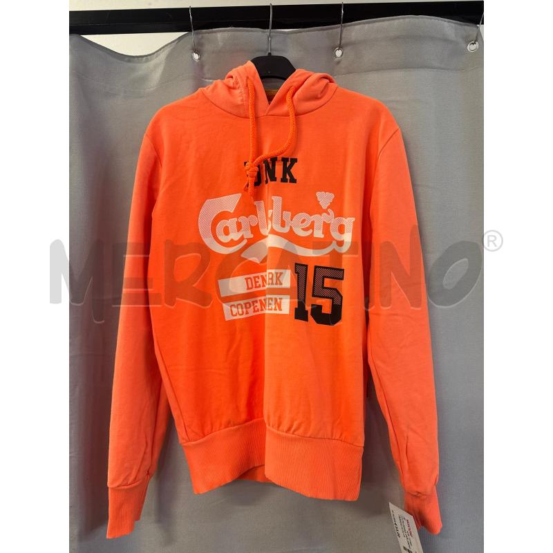 FELPA DONNA CARLSBERG ARANCIO FLOU CAPPUCCIO TG.S | Mercatino dell'Usato Vinci - fraz. sovigliana 1