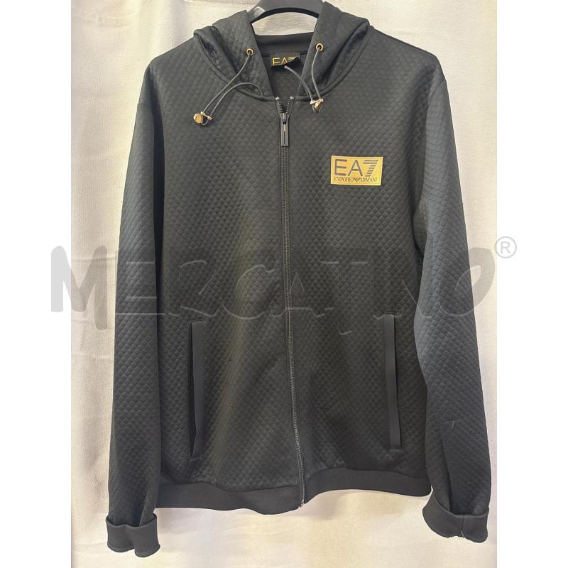 FELPA DONNA EA7 NERA CAPPUCCIO TG.S ZIP | Mercatino dell'Usato Vinci - fraz. sovigliana 1