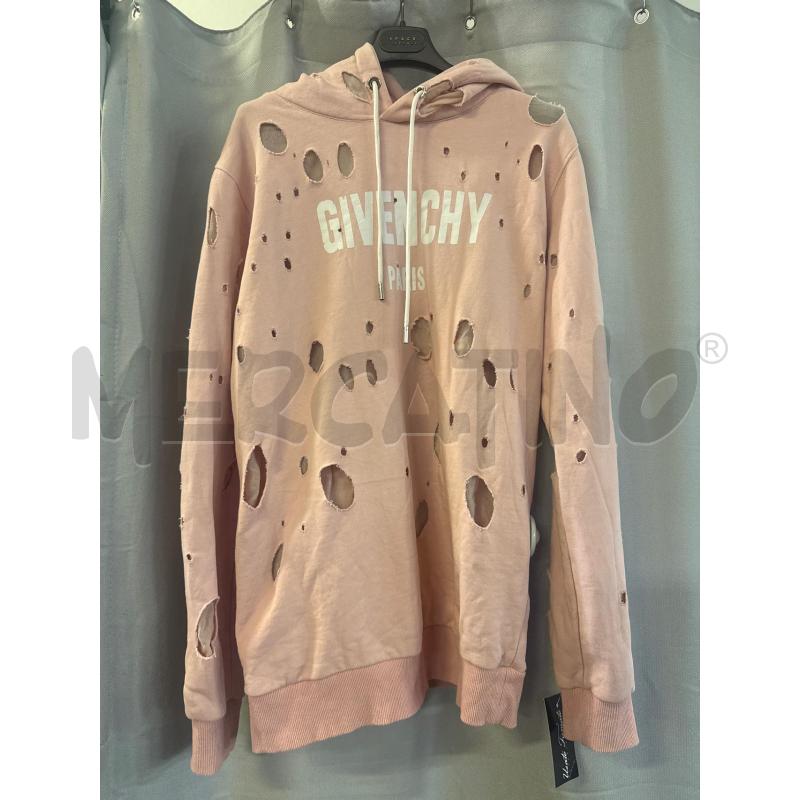 FELPA DONNA GIVENCHY ROSA CAPPUCCIO FORATA TG.M | Mercatino dell'Usato Vinci - fraz. sovigliana 1