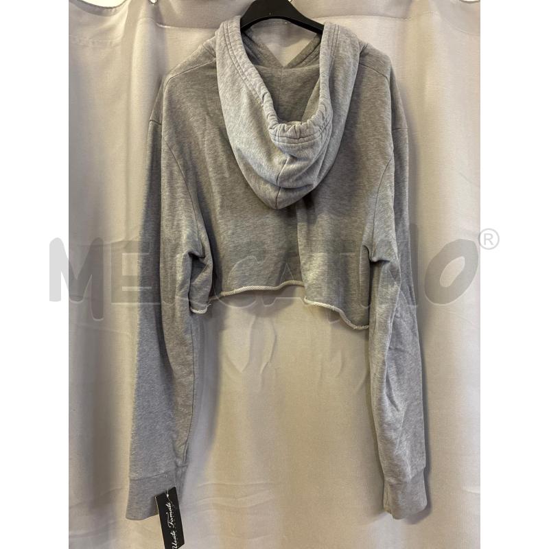 FELPA DONNA LEVIS GRIGIA CORTA CAPPUCCIO TG.M | Mercatino dell'Usato Vinci - fraz. sovigliana 2