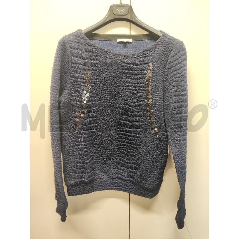 FELPA DONNA PATRIZIA PEPE BLU TG.1 PAILLETTES  | Mercatino dell'Usato Vinci - fraz. sovigliana 1