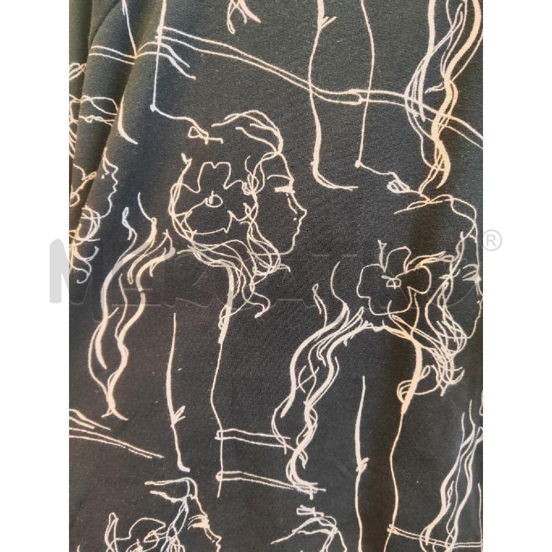FELPA DONNA PATRIZIA PEPE NERA DISEGNI VOLTI TG.1 | Mercatino dell'Usato Vinci - fraz. sovigliana 3
