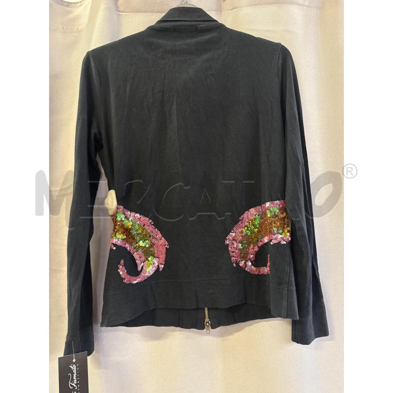 FELPA DONNA PINKO NERA PAILLETTES ROSA TG.L ZIP | Mercatino dell'Usato Vinci - fraz. sovigliana 2