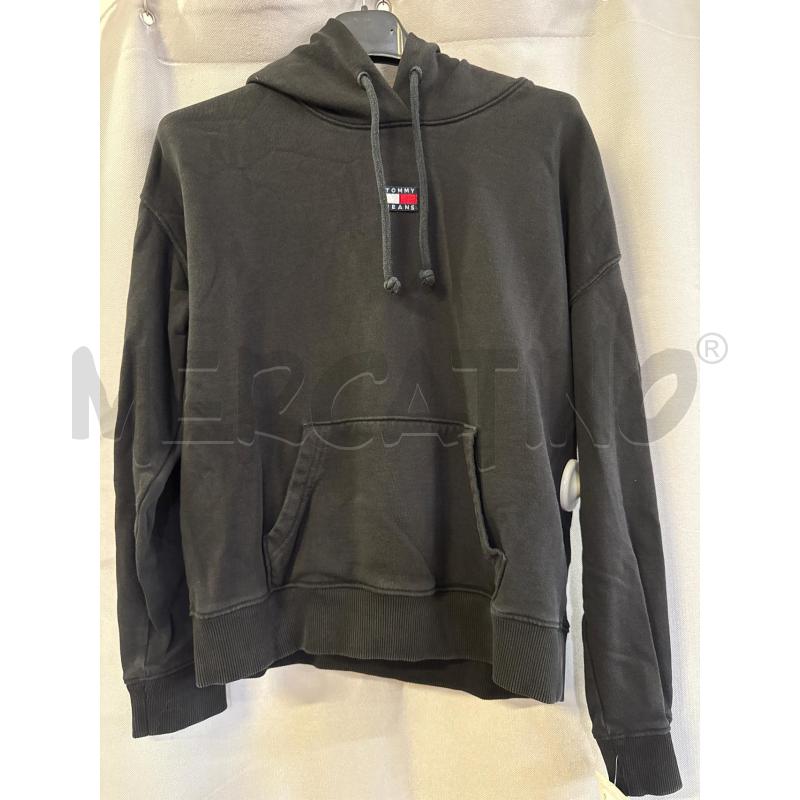 FELPA DONNA TOMMY JEANS NERA CAPPUCCIO TG.XS | Mercatino dell'Usato Vinci - fraz. sovigliana 1