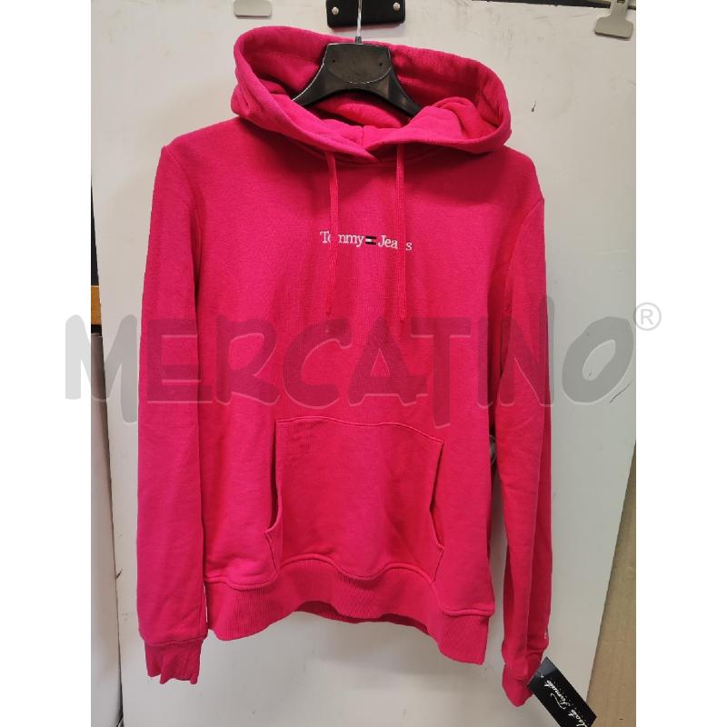 FELPA DONNA TOMMY JEANS ROSA CAPPUCCIO TG.S | Mercatino dell'Usato Vinci - fraz. sovigliana 1