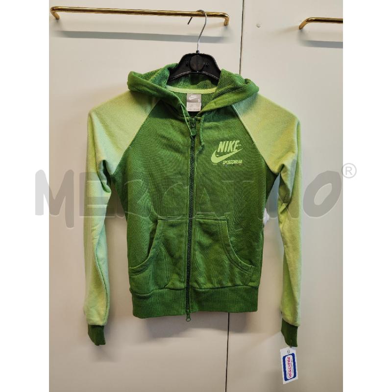 FELPA DONNA # NIKE VERDE CAPPUCCIO TG.S NUOVA | Mercatino dell'Usato Vinci - fraz. sovigliana 1