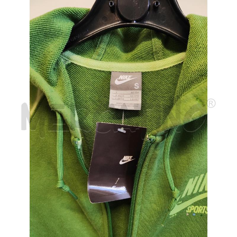 FELPA DONNA # NIKE VERDE CAPPUCCIO TG.S NUOVA | Mercatino dell'Usato Vinci - fraz. sovigliana 2
