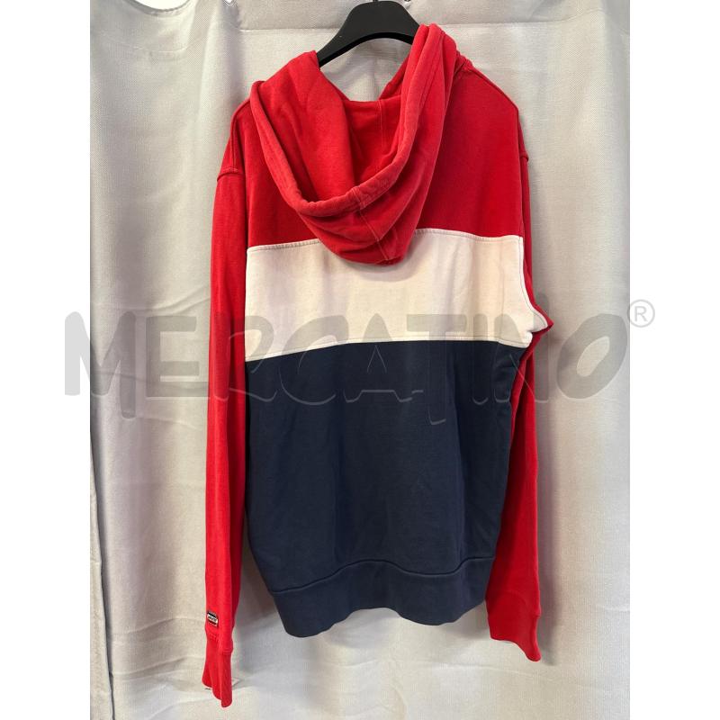 FELPA LEVIS ROSSA BLU PANNA CAPPUCCIO TG.M | Mercatino dell'Usato Vinci - fraz. sovigliana 3