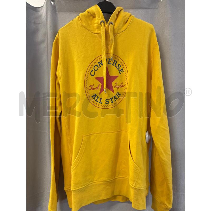 FELPA UOMO CONVERSE GIALLA CAPPUCCIO TG.XL | Mercatino dell'Usato Vinci - fraz. sovigliana 1