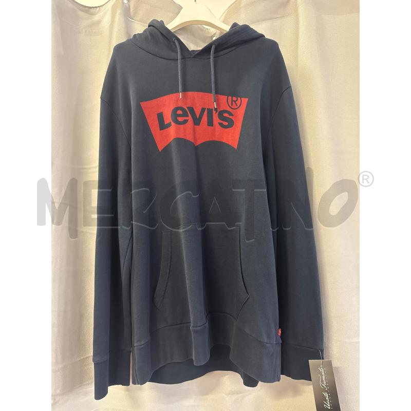 FELPA UOMO LEVIS BLU CAPPUCCIO TG.L | Mercatino dell'Usato Vinci - fraz. sovigliana 1