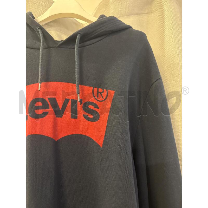 FELPA UOMO LEVIS BLU CAPPUCCIO TG.L | Mercatino dell'Usato Vinci - fraz. sovigliana 2