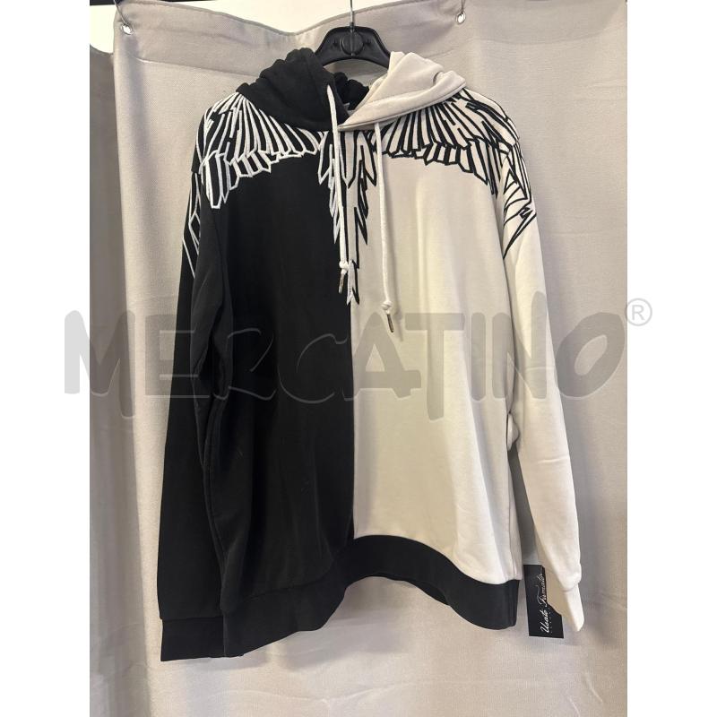 FELPA UOMO MARCELO BURLON BIANCA E NERA CAPPUCCIO TG.XL | Mercatino dell'Usato Vinci - fraz. sovigliana 1
