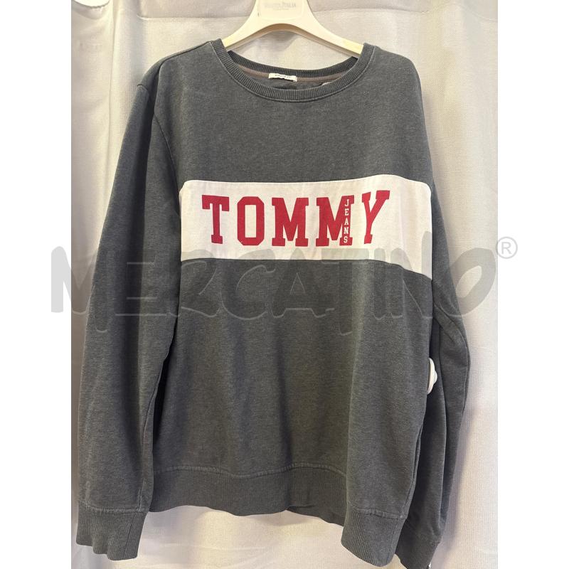 FELPA UOMO TOMMY JEANS GRIGIA TG.M PARICOLLO | Mercatino dell'Usato Vinci - fraz. sovigliana 1