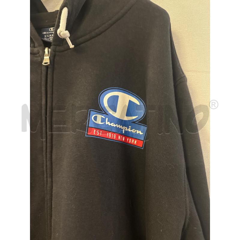 FELPA UOMO # CHAMPION NERA CAPPUCCIO TG.XL | Mercatino dell'Usato Vinci - fraz. sovigliana 2