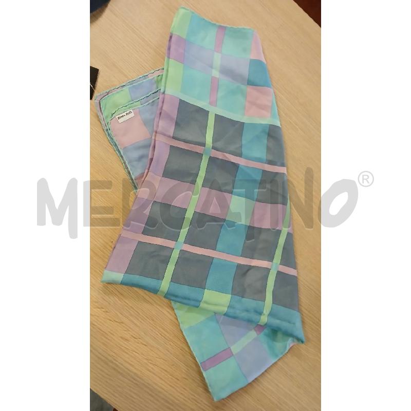 FOULARD KEN SCOTT QUADRI AZZURRI LILLA 85X85 | Mercatino dell'Usato Vinci - fraz. sovigliana 1