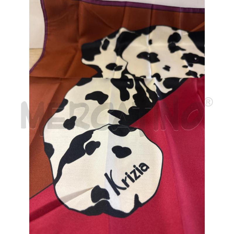 FOULARD KRIZIA 44X44 BORDEAUX RUGGINE DALMATA | Mercatino dell'Usato Vinci - fraz. sovigliana 2