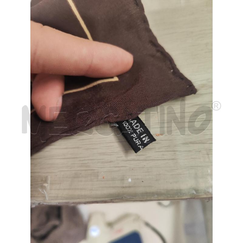 FOULARD WLADIS LEXANOVA PAPPAGALLI BORDO MARRONE 100% SETA | Mercatino dell'Usato Vinci - fraz. sovigliana 3
