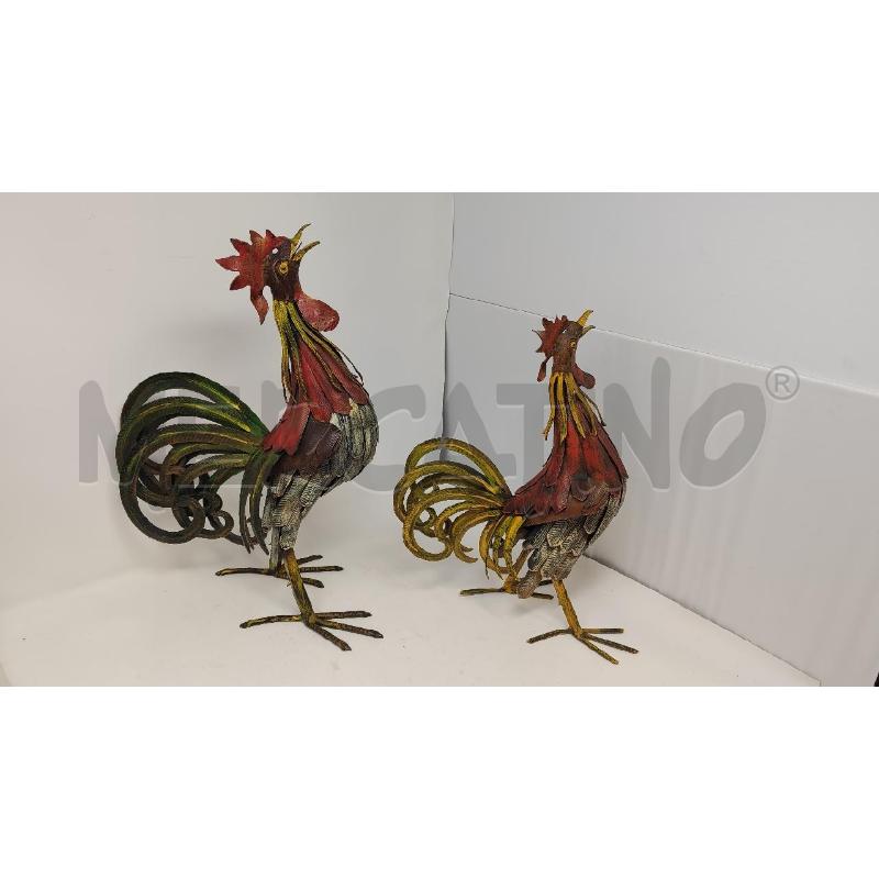 GALLI PZ. 2 METALLO DECORATI | Mercatino dell'Usato Vinci - fraz. sovigliana 4