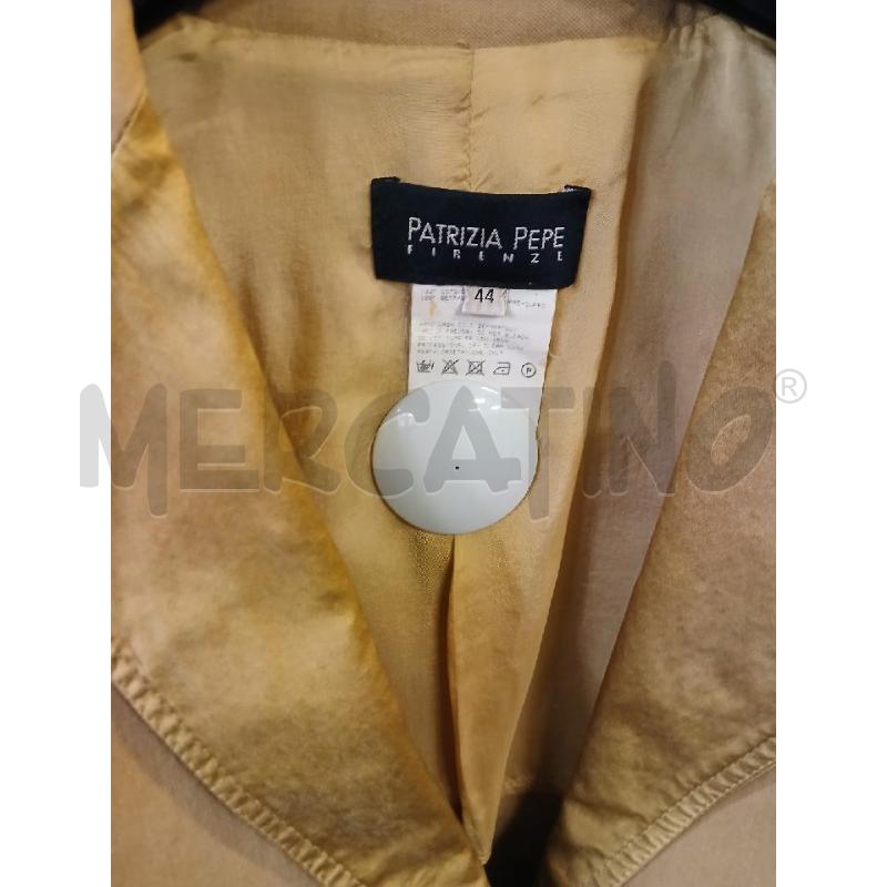 GIACCA DONNA PATRIZIA PEPE BEIGE TG.44 PATTE LUCIDE | Mercatino dell'Usato Vinci - fraz. sovigliana 2
