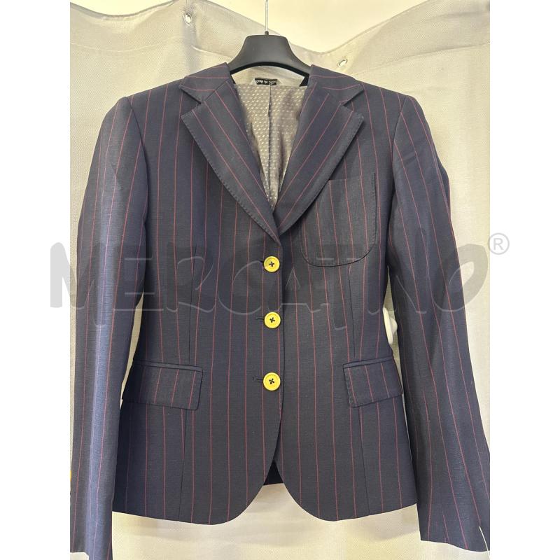 GIACCA DONNA # MONTEZEMOLO BLU RIGHE ROSSE TG.38/40 | Mercatino dell'Usato Vinci - fraz. sovigliana 1