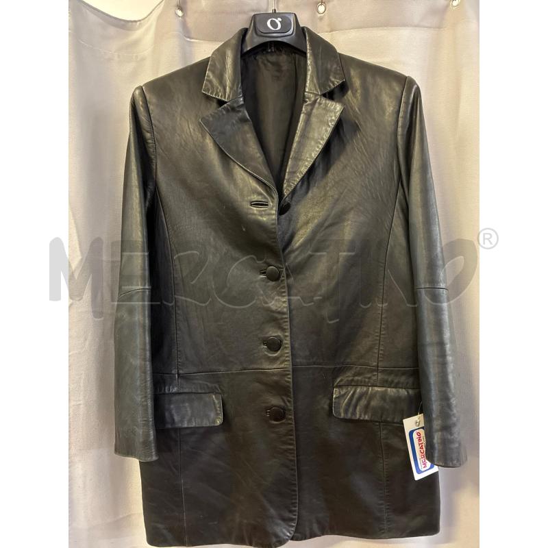 GIACCA DONNA # PCP PELLE NERA TG.42 | Mercatino dell'Usato Vinci - fraz. sovigliana 1
