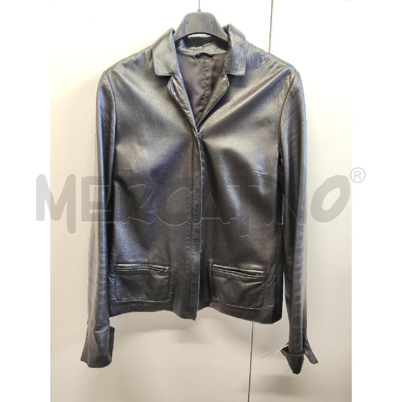 GIACCA DONNA # PELLE NERA VIROEL NERA TG.42 ZIP | Mercatino dell'Usato Vinci - fraz. sovigliana 1