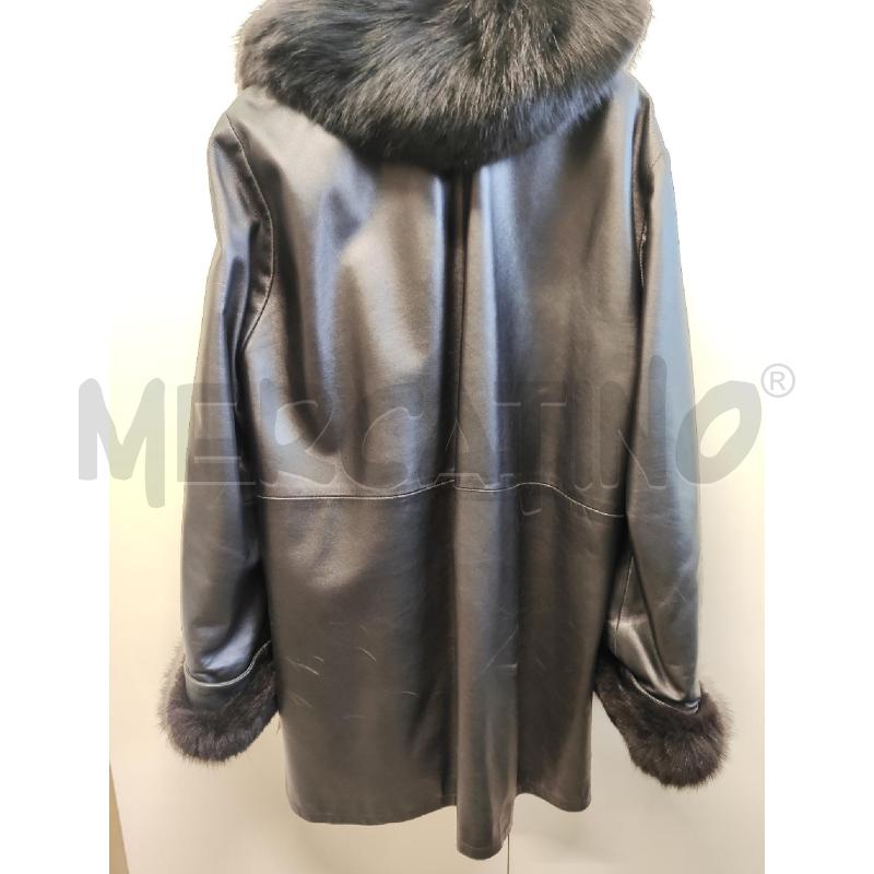 GIACCONE DONNA # GUIDO DE MADICI PELLE NERO PELO INTERNO STACCABILE TG.44 COLLO PELLICCIA | Mercatino dell'Usato Vinci - fraz. sovigliana 2