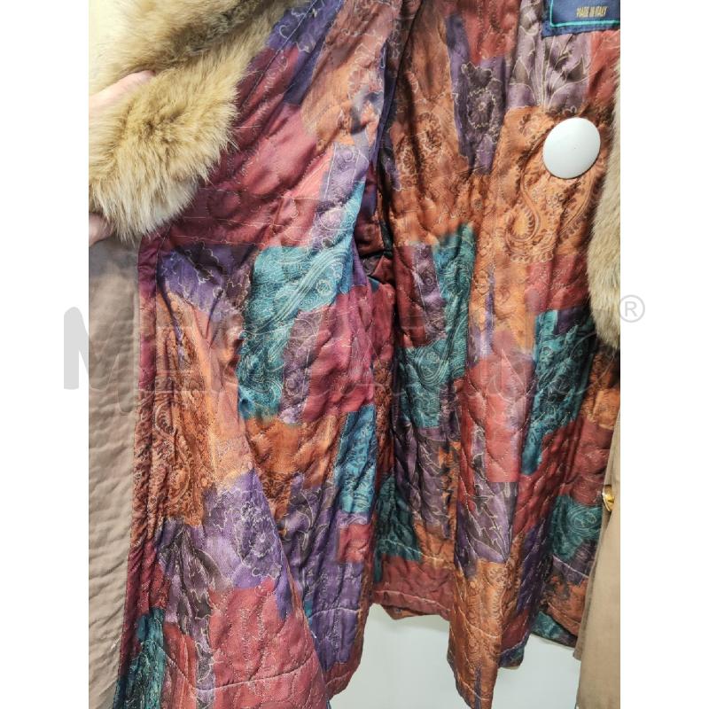 GIACCONE DONNA # NG BEIGE RICAMATO COLLO PELLICCIA TG.44 | Mercatino dell'Usato Vinci - fraz. sovigliana 3