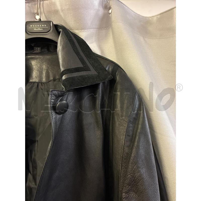 GIACCONE DONNA # PELLE NERO TG.54 BORDI SCAMOSCIATI | Mercatino dell'Usato Vinci - fraz. sovigliana 2
