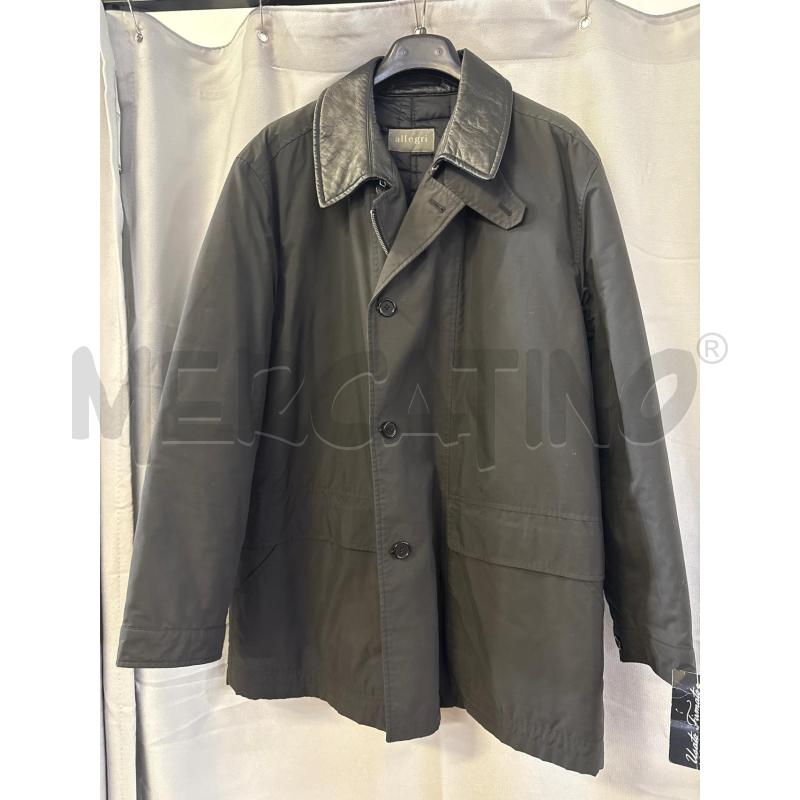 GIACCONE UOMO ALLEGRI NERO COLLO PELLE TG.52 | Mercatino dell'Usato Vinci - fraz. sovigliana 1