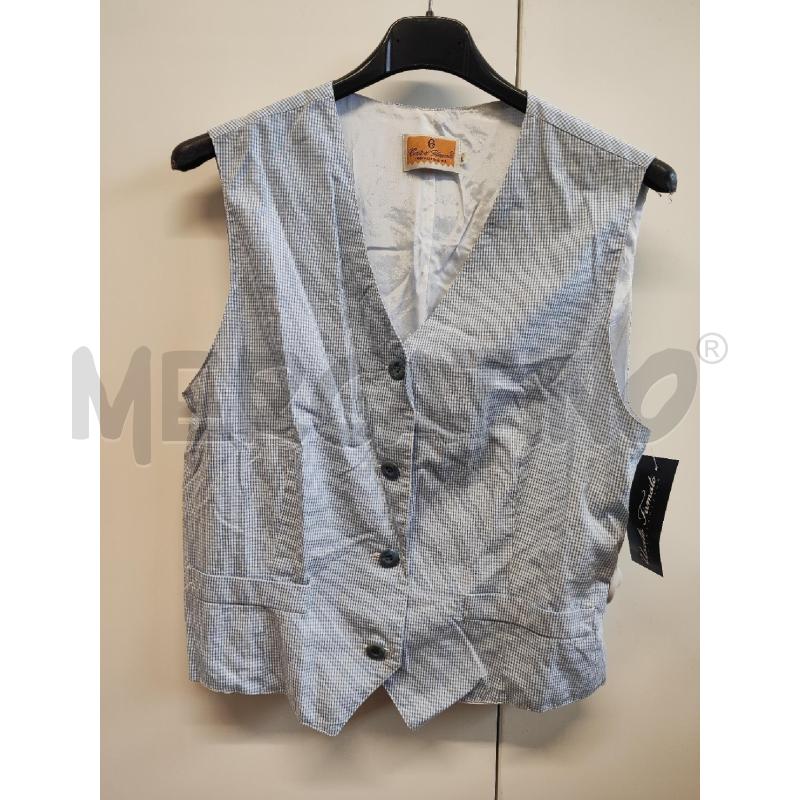 GILET DONNA CONTE OF FLORENCE QUADRETTINI AZZURRI TG.L | Mercatino dell'Usato Vinci - fraz. sovigliana 1