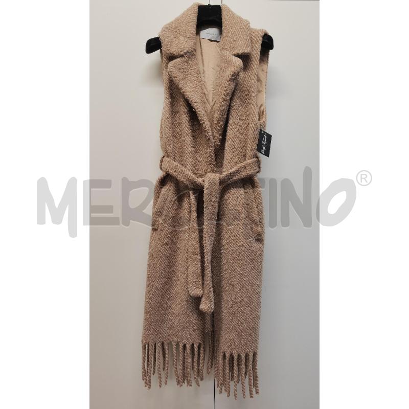 GILET DONNA MARELLA LUNGO RIGATO BEIGE PANNA TG.L | Mercatino dell'Usato Vinci - fraz. sovigliana 1