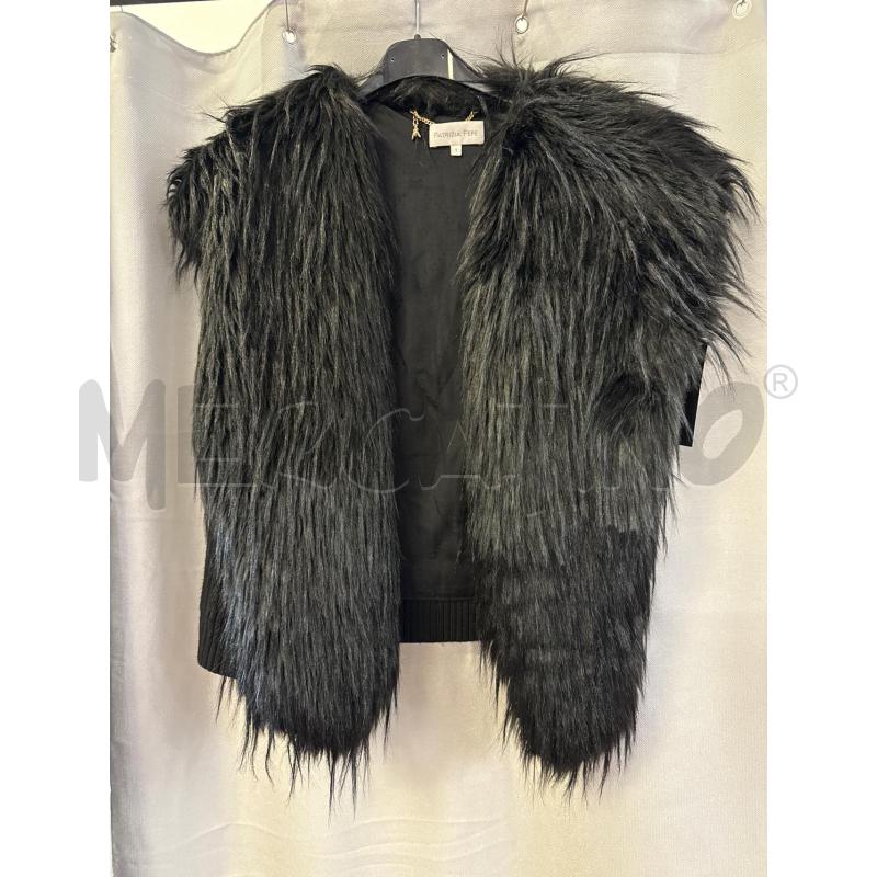 GILET DONNA PATRIZIA PEPE PELLICCIA ECO NERA TG.1 | Mercatino dell'Usato Vinci - fraz. sovigliana 1
