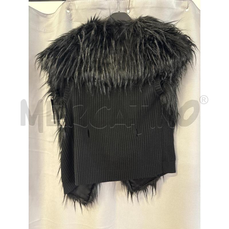 GILET DONNA PATRIZIA PEPE PELLICCIA ECO NERA TG.1 | Mercatino dell'Usato Vinci - fraz. sovigliana 2