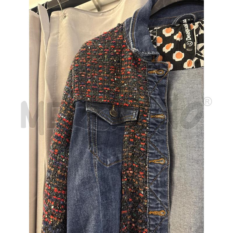 GIUBBINO DONNA DESIGUAL JEANS TG.44 MANICHE COLORATE | Mercatino dell'Usato Vinci - fraz. sovigliana 2