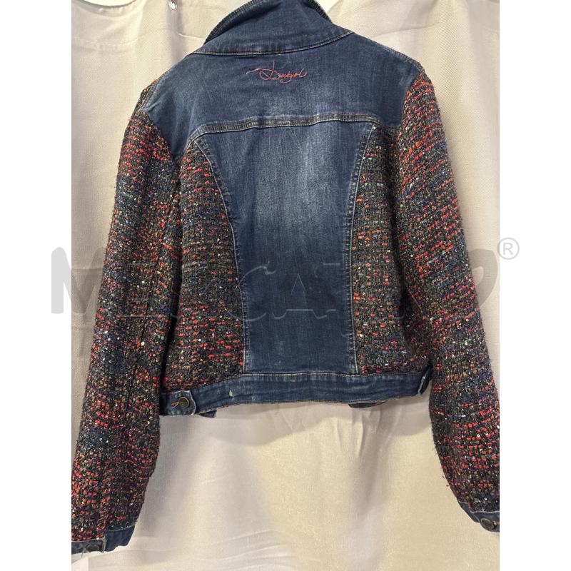 GIUBBINO DONNA DESIGUAL JEANS TG.44 MANICHE COLORATE | Mercatino dell'Usato Vinci - fraz. sovigliana 3